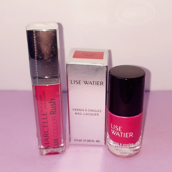 2pc Lise Watier Nail HOT PINK & Marcelle Gloss - Picture 6 of 6